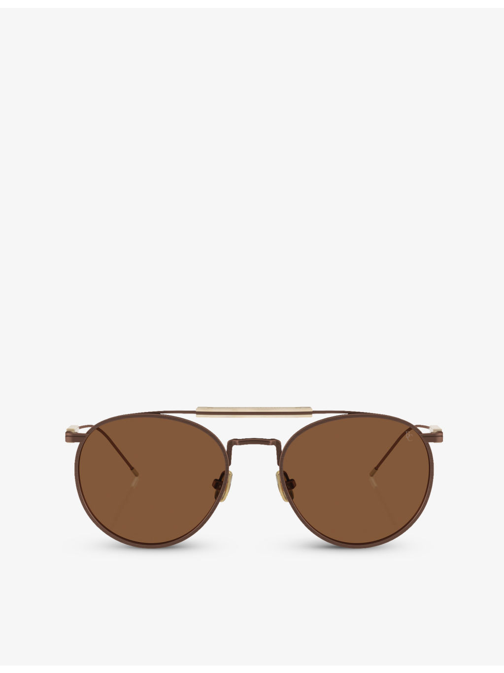 BC2004ST Sartorial Sunset round-frame yellow gold-plated titanium sunglasses - 1