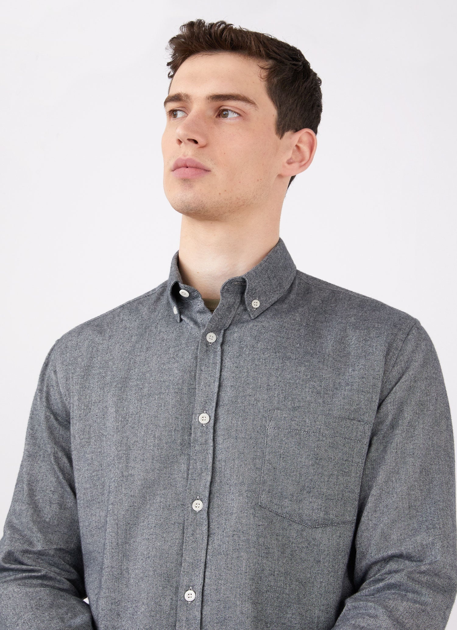 Brushed Cotton Flannel Shirt - 5