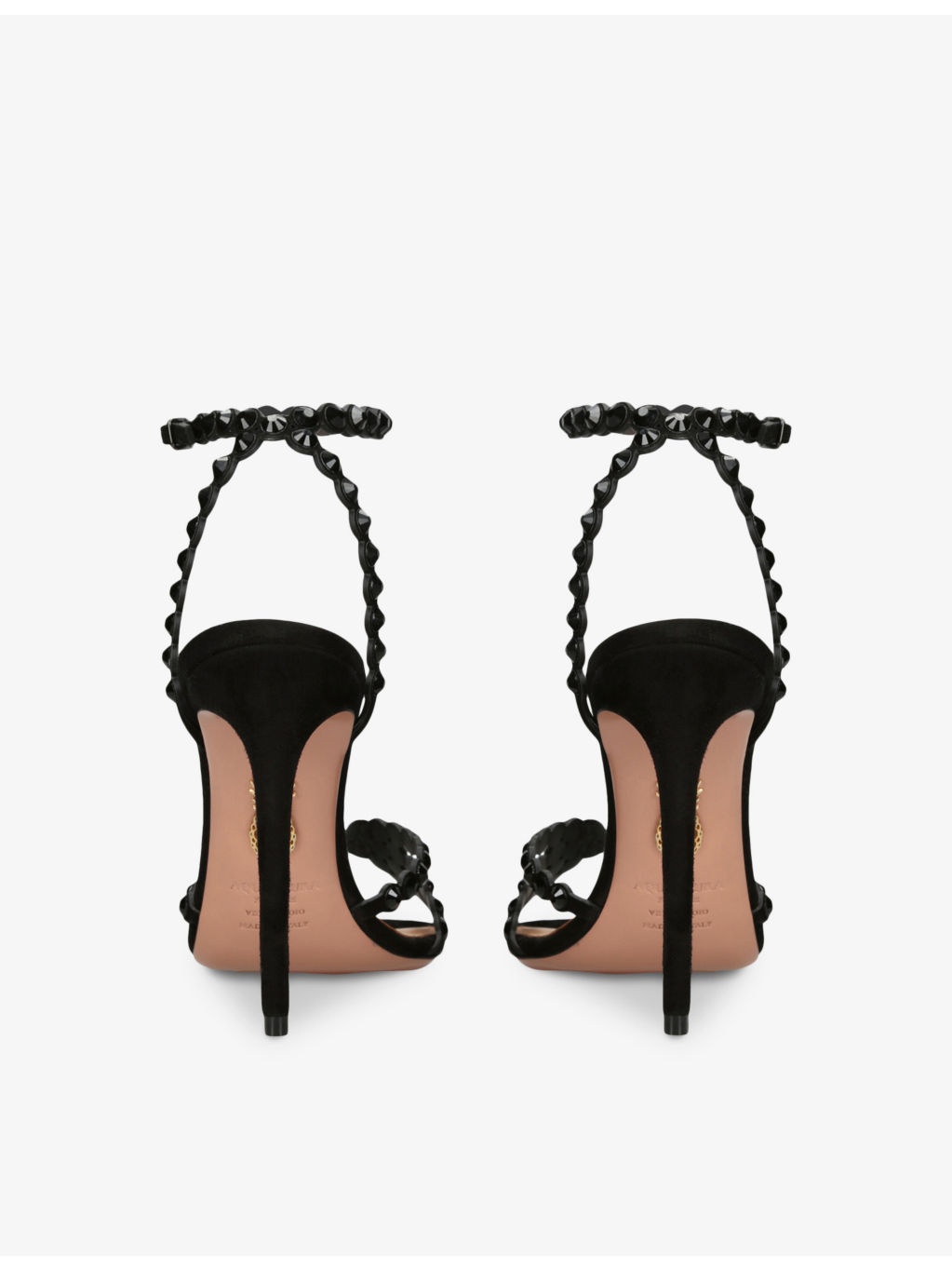 Tequila 105 crystal-embellished leather heeled sandals - 4