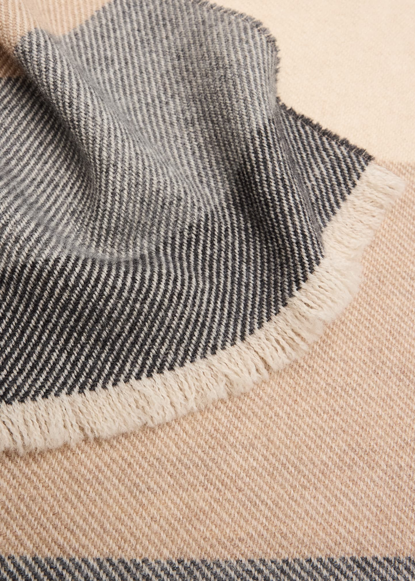 Men's Uneven Plaid Wool-Cashmere Scarf - 4