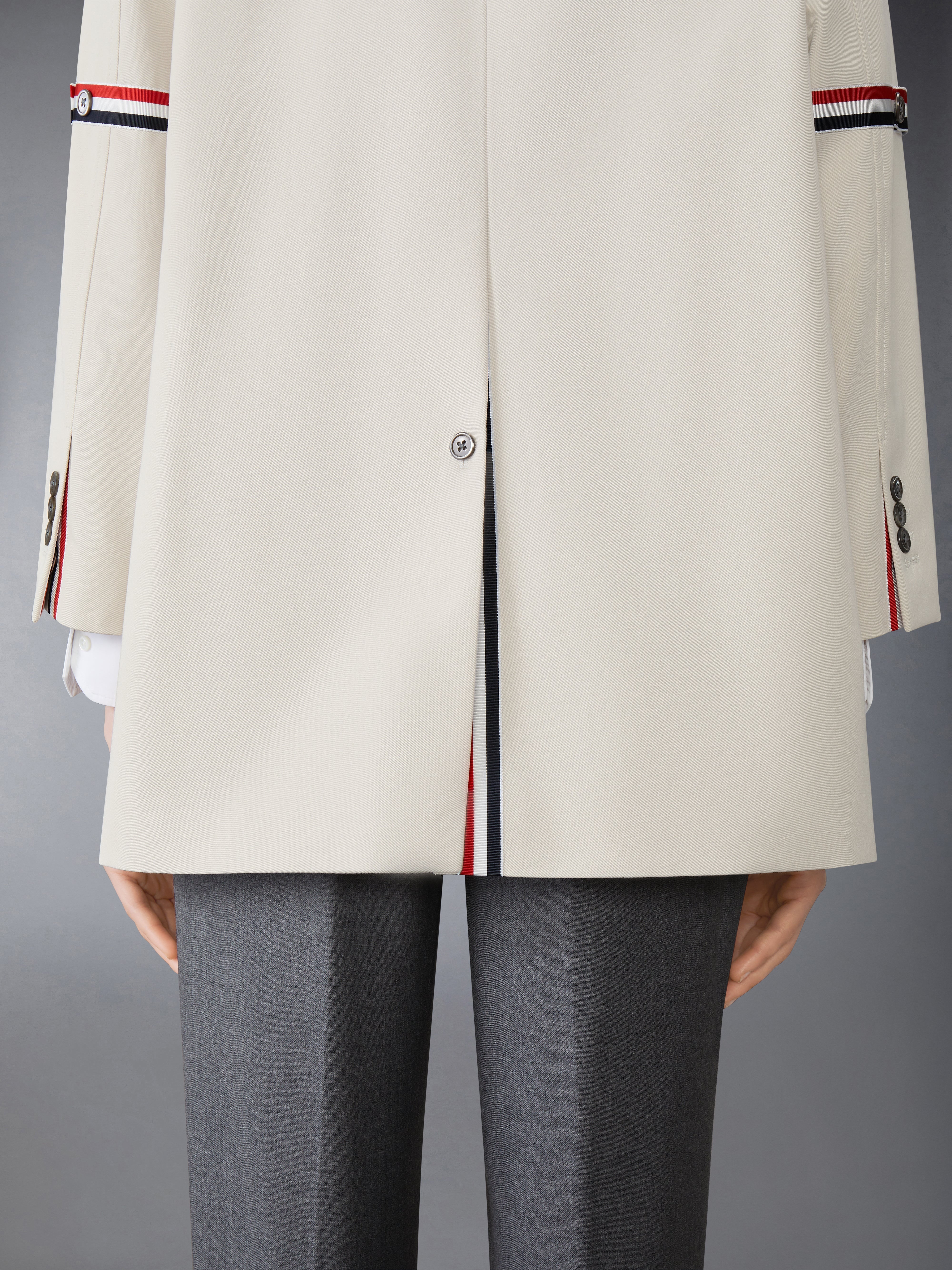 COTTON TWILL ARMBAND CROPPED CAR COAT - 7