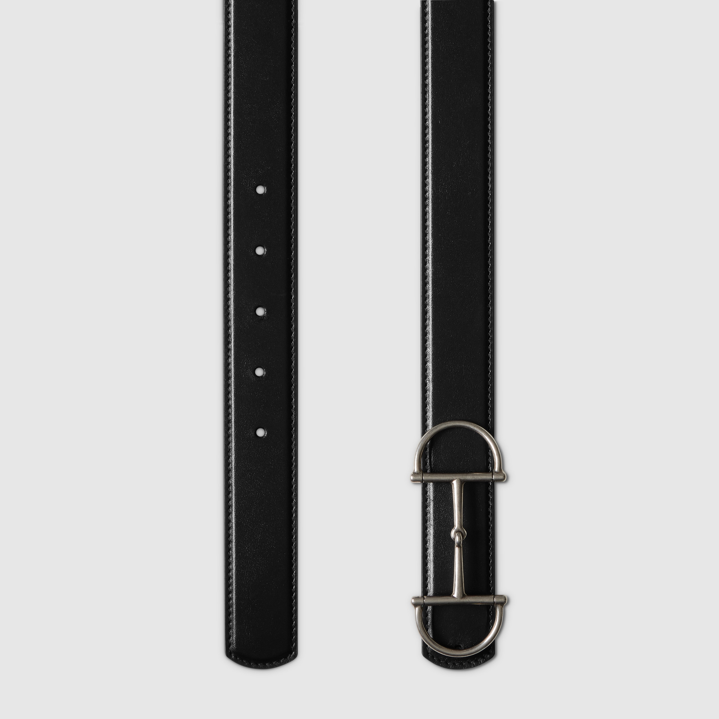 Reversible leather belt with Horsebit - 2