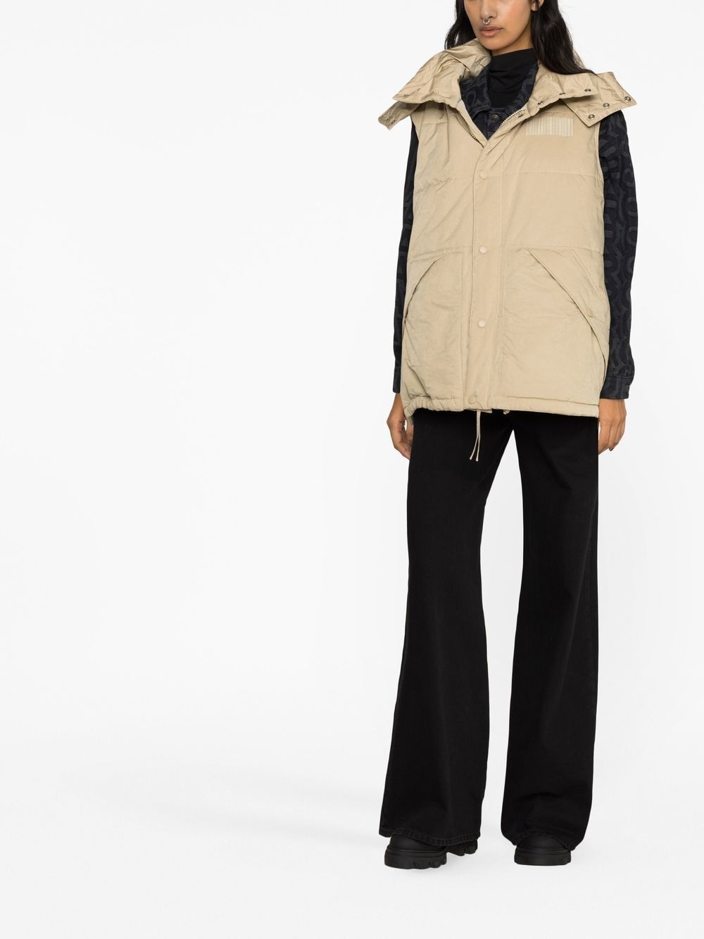 oversized puffer vest - 2