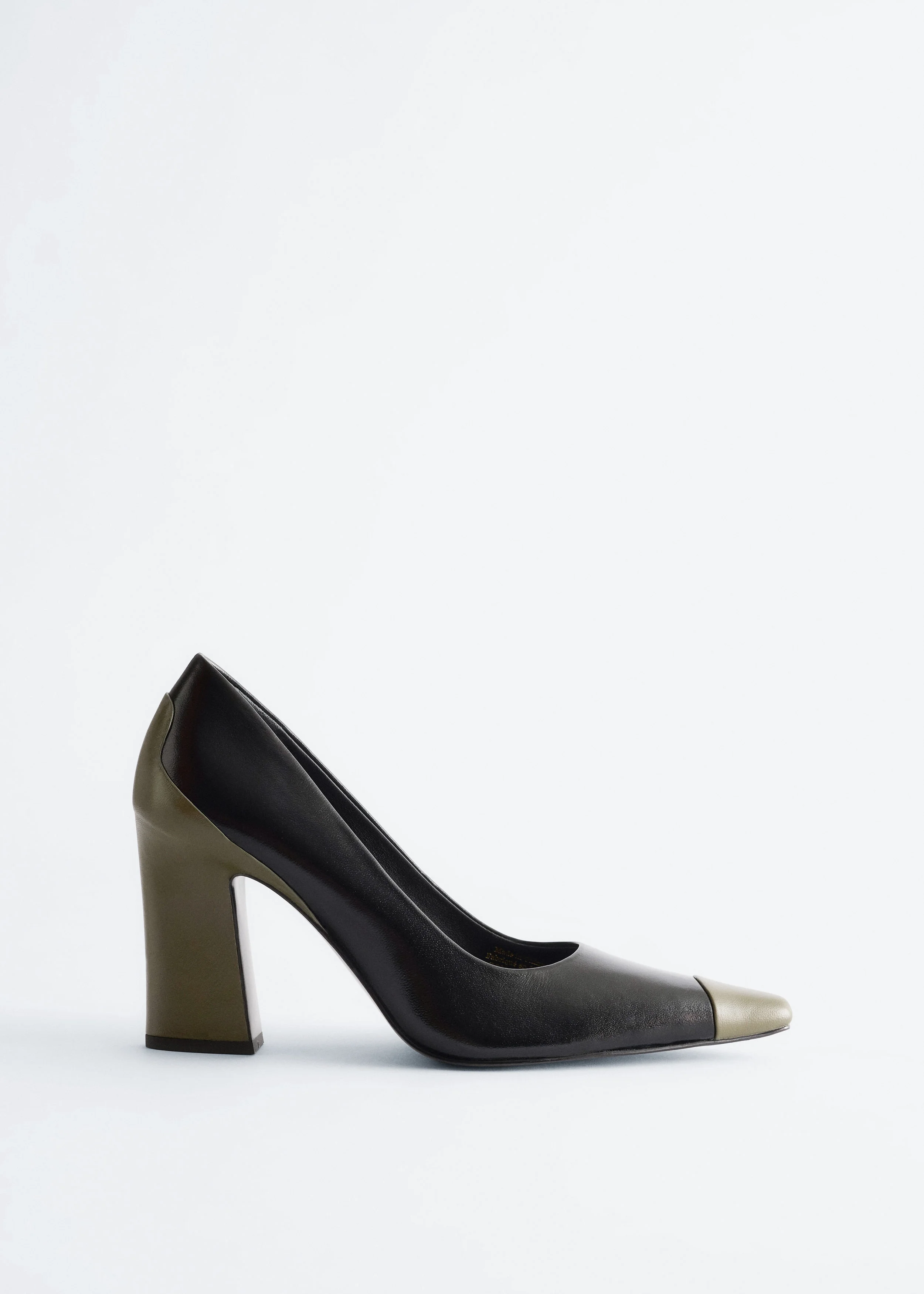 Colour-Blocked Leather Pumps - 1