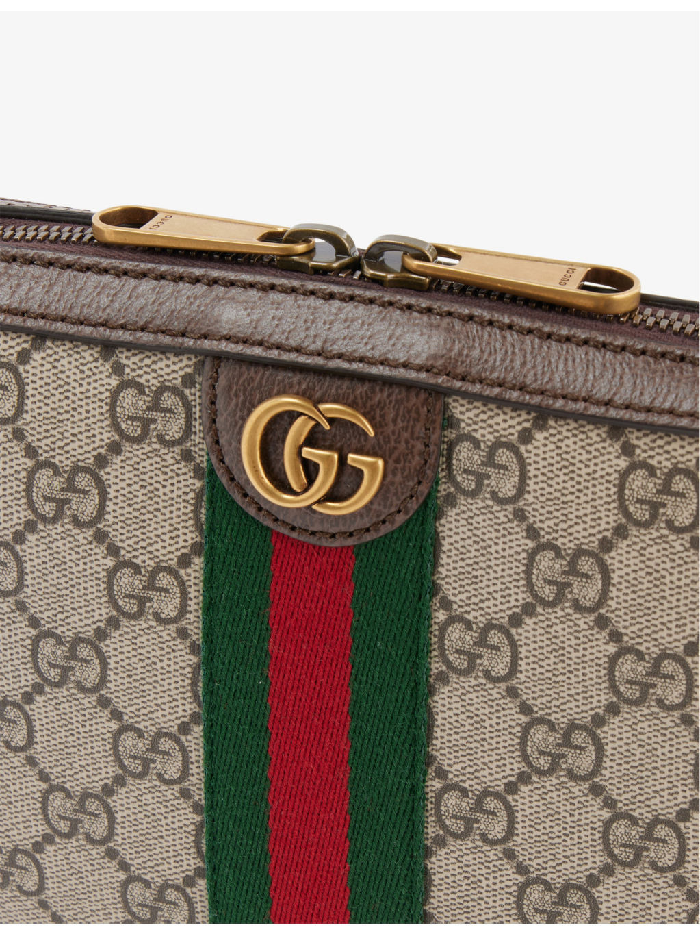 Monogram-pattern brand-plaque canvas cross-body bag - 6