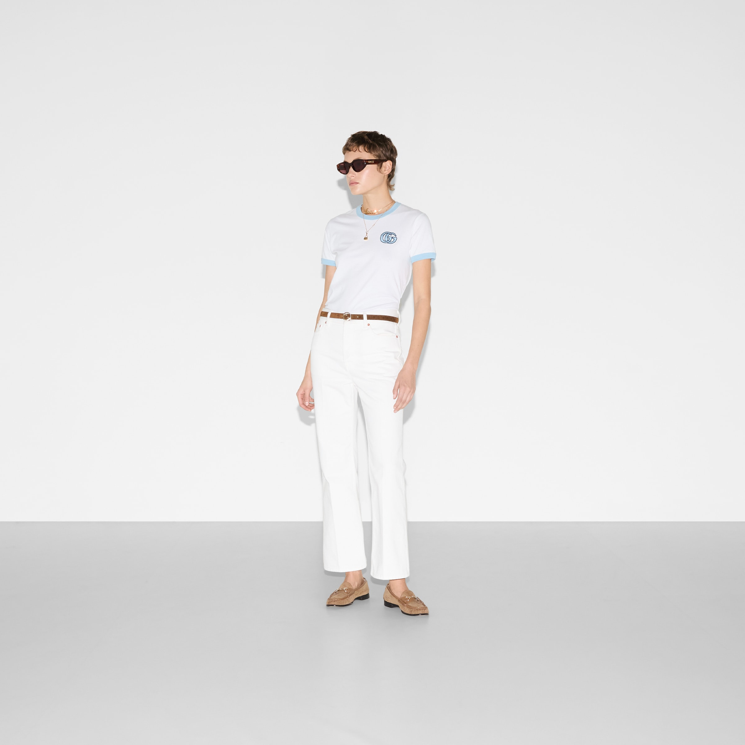 Embroidered cotton jersey T-shirt - 2