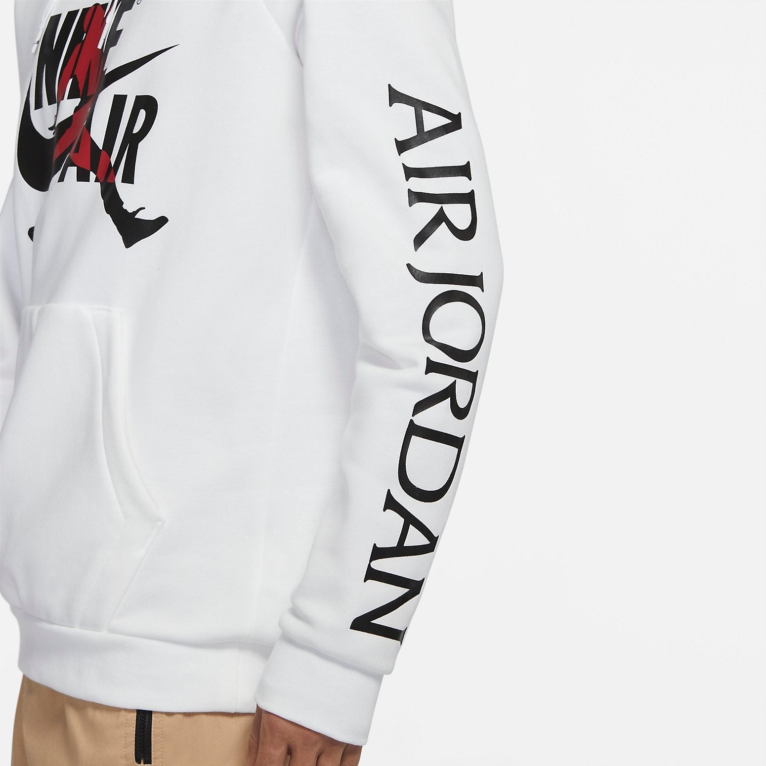 Air Jordan Alphabet Logo Pullover Hooded Fleece 'White' DH9505-101 - 3