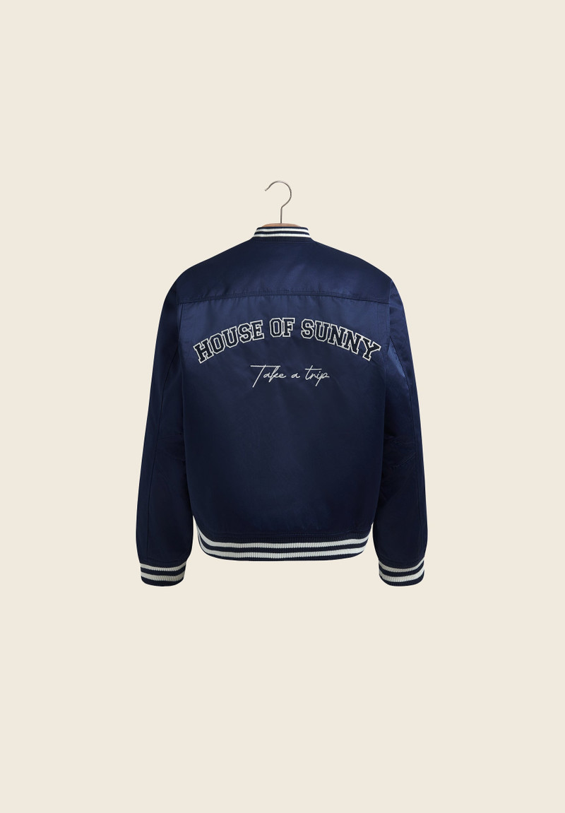 House of Sunny SATIN CLUB VARSITY BOMBER outlook