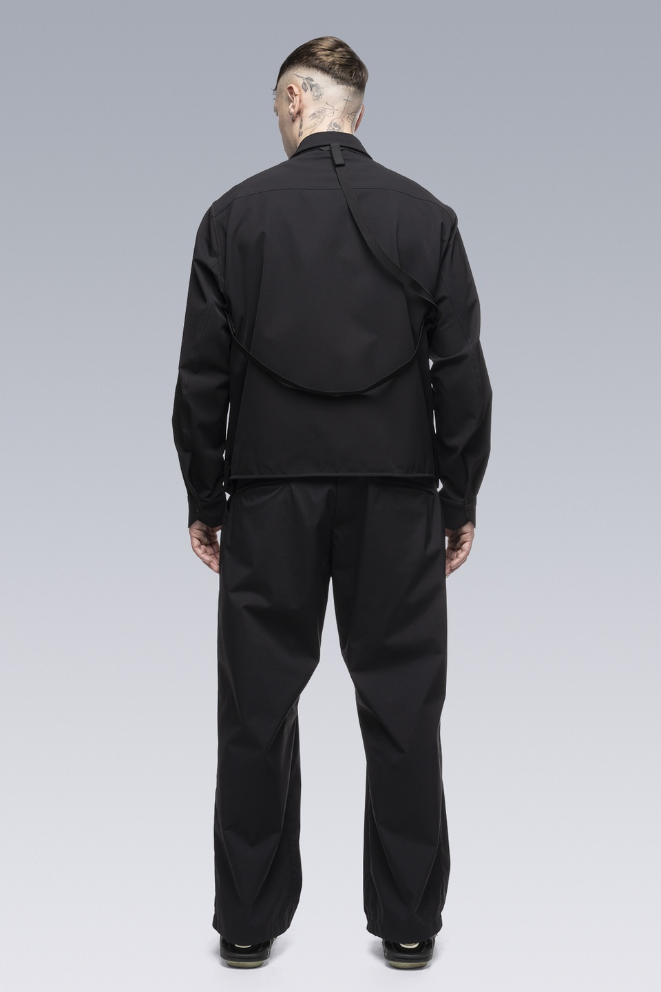 LA10-DS schoeller® Dryskin™  Press Button Shirt Jacket Black - 5