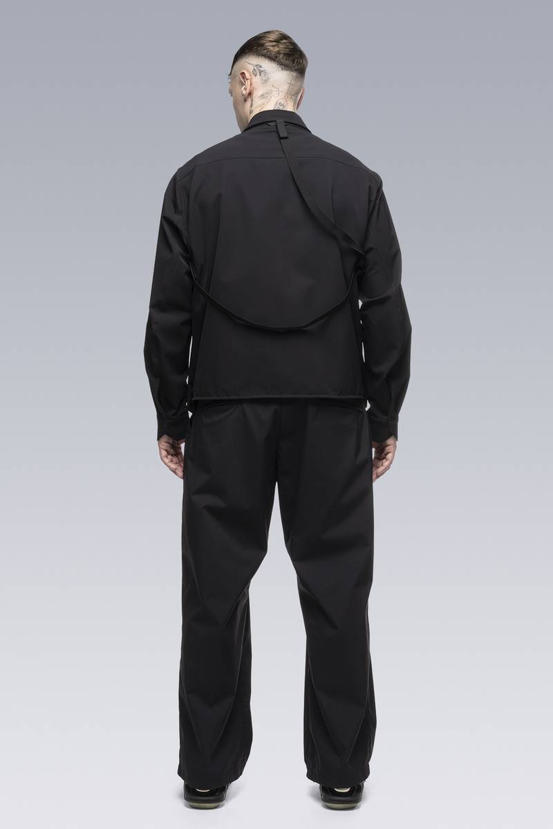 LA10-DS schoeller® Dryskin™ Press Button Shirt Jacket Black 5