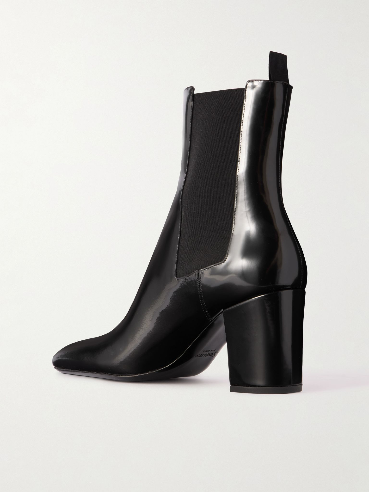Betty glossed-leather Chelsea boots Black - 3