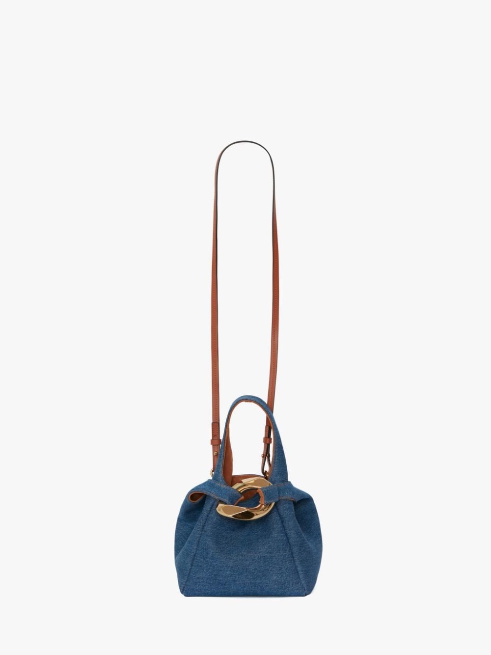 CHAIN LINK POCHETTE - LEATHER TOP HANDLE BAG - 5