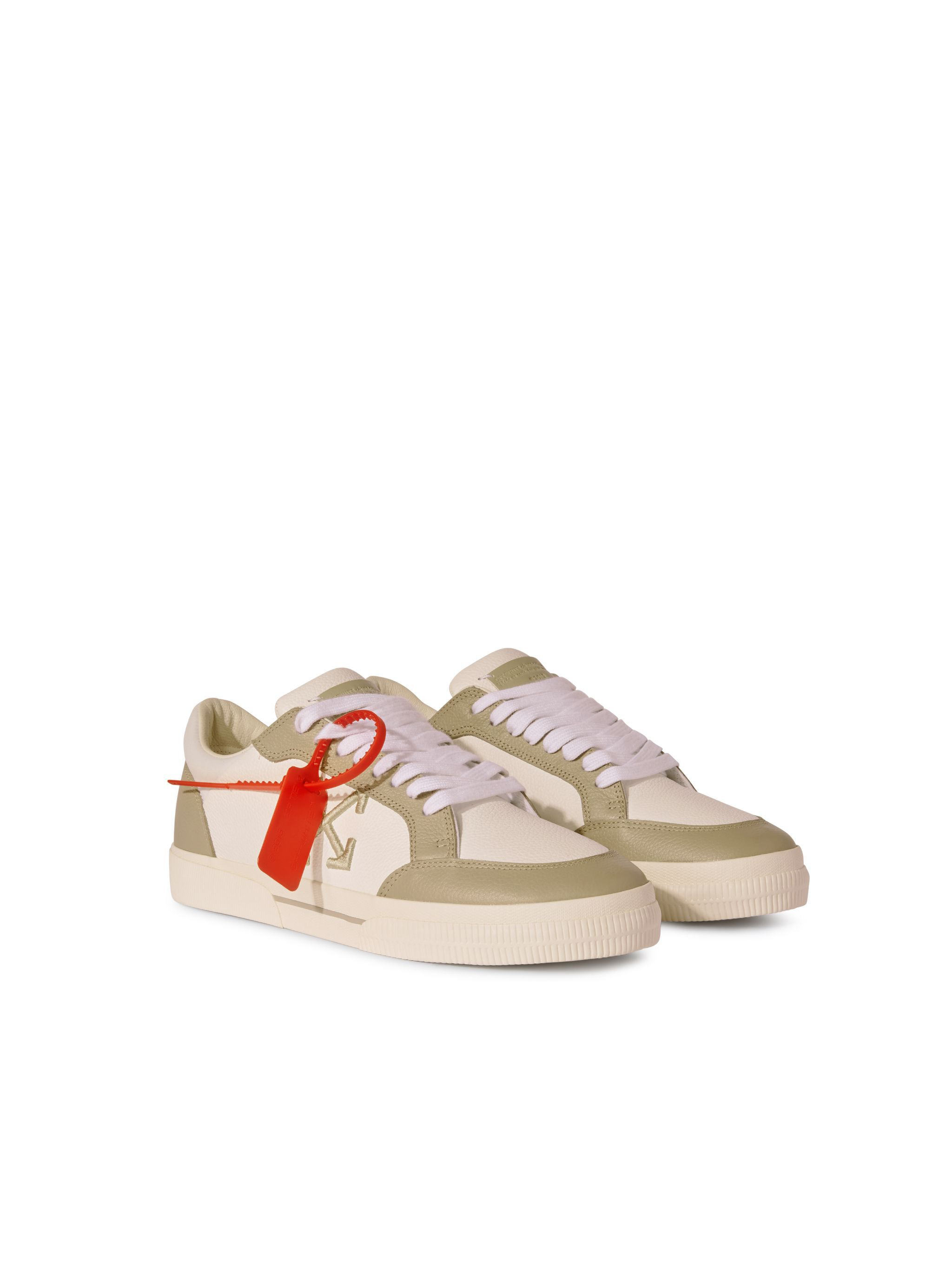 White/sage Vulcanized Leather - 3
