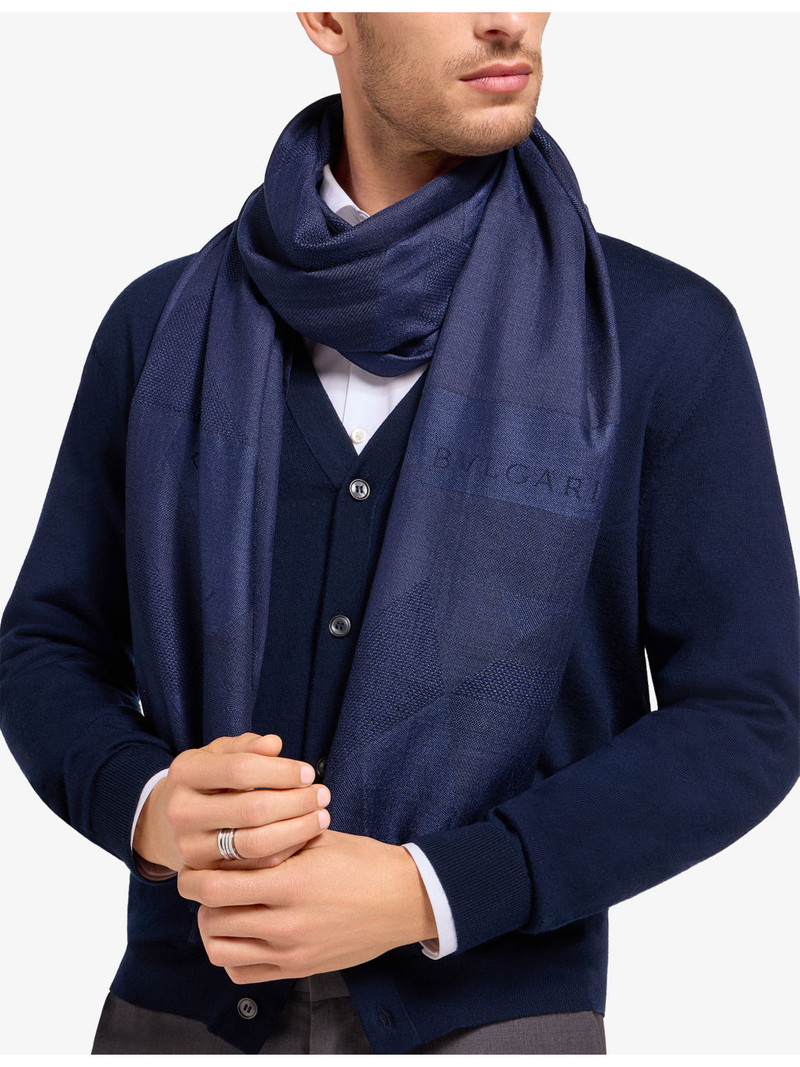 BVLGARI Logo Cashmere Stole Scarf outlook