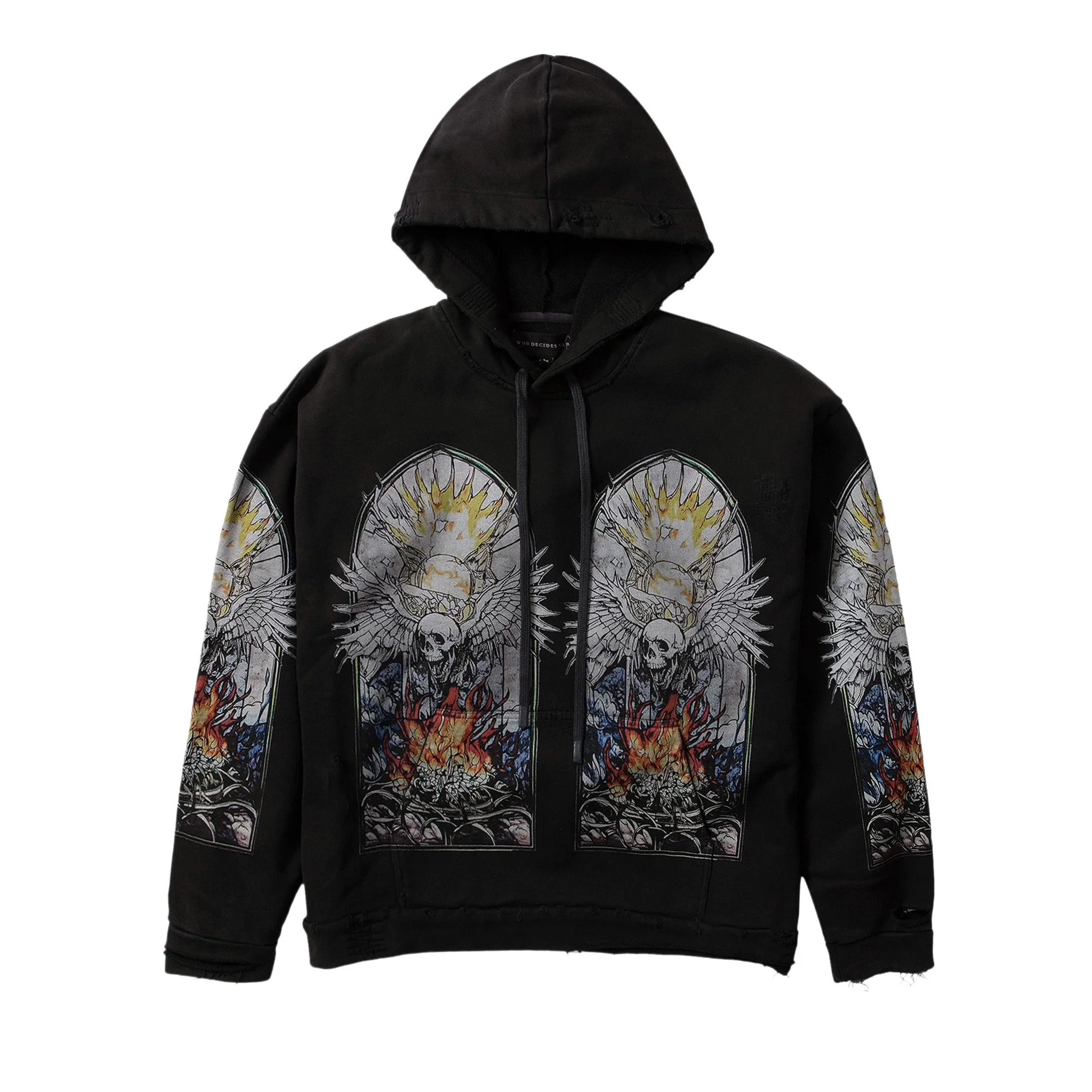 Who Decides War Skull Hooded Pullover 'Coal Multicolor' - 1