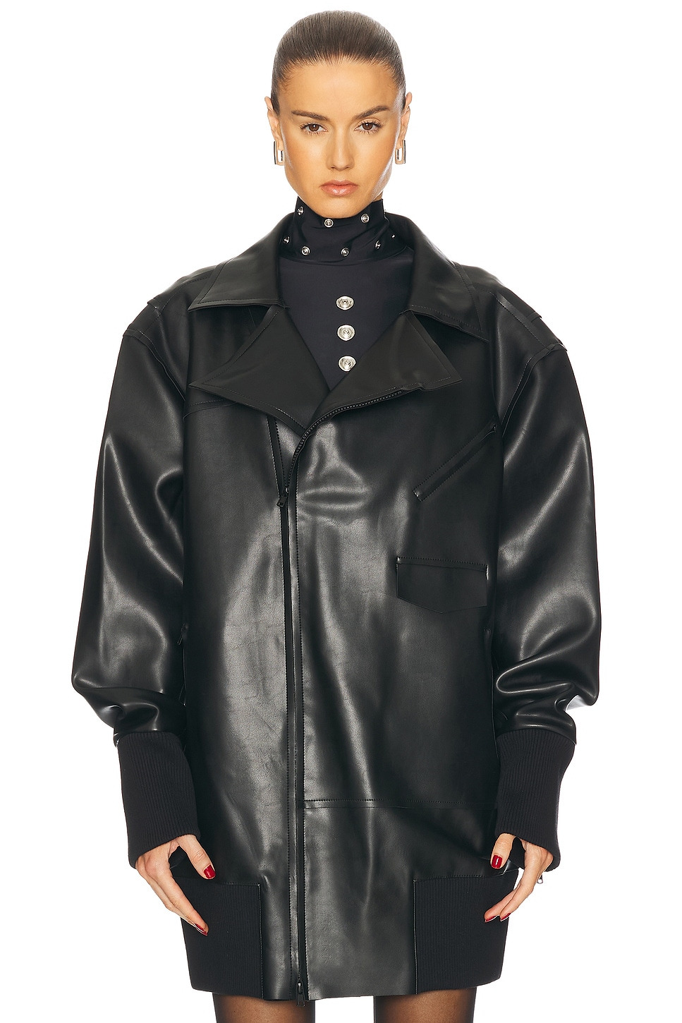 Oversized Moto Jacket - 2