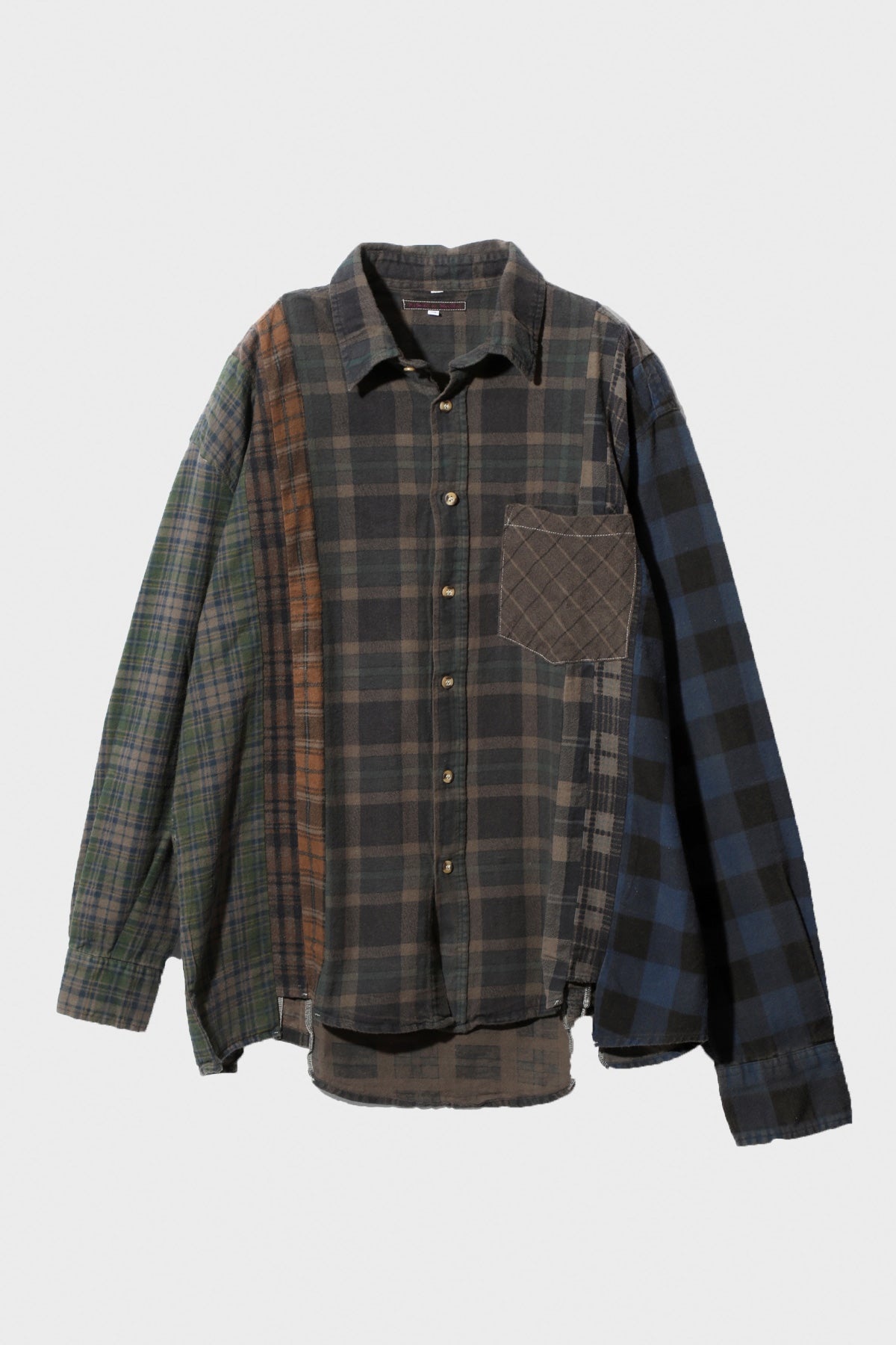 Flannel Shirt/Overdyed 7 Cut Shirt - Brown - 1