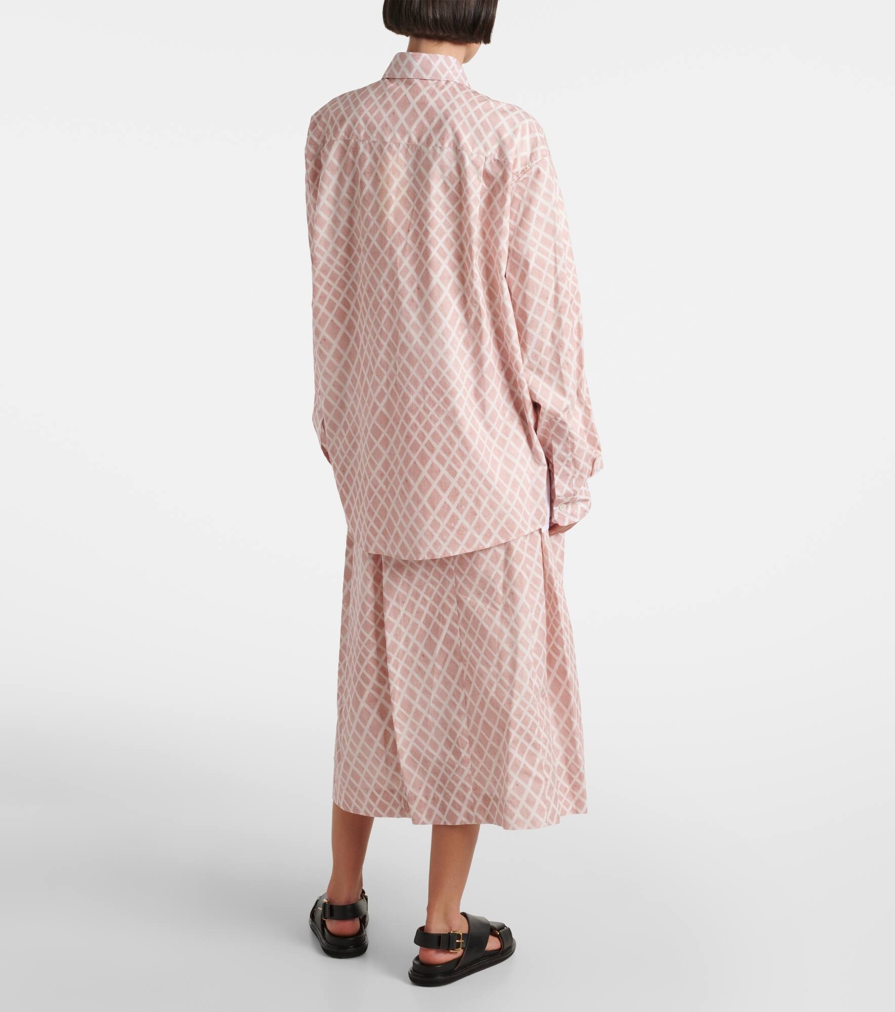 Checked cotton poplin shirt - 3