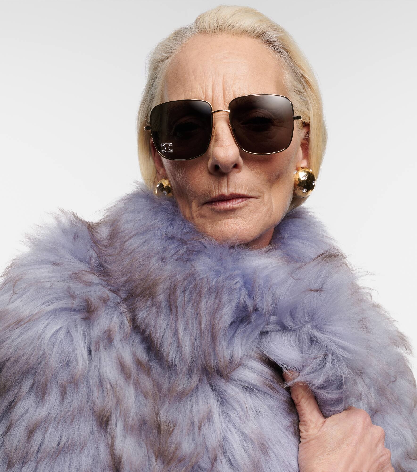 Triomphe embellished square sunglasses - 3