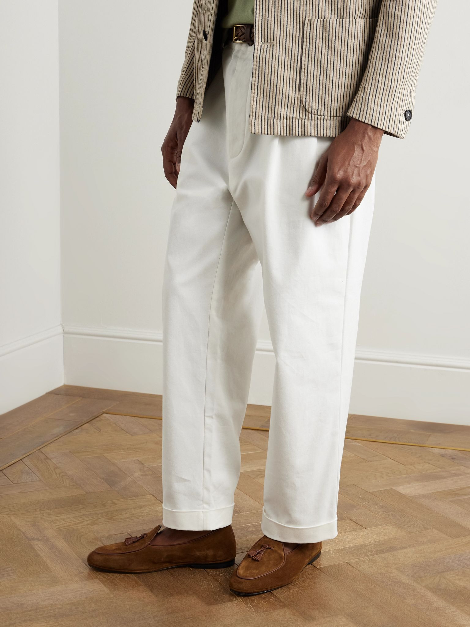 Marphy Tasselled Leather-Trimmed Suede Loafers Brown - 2