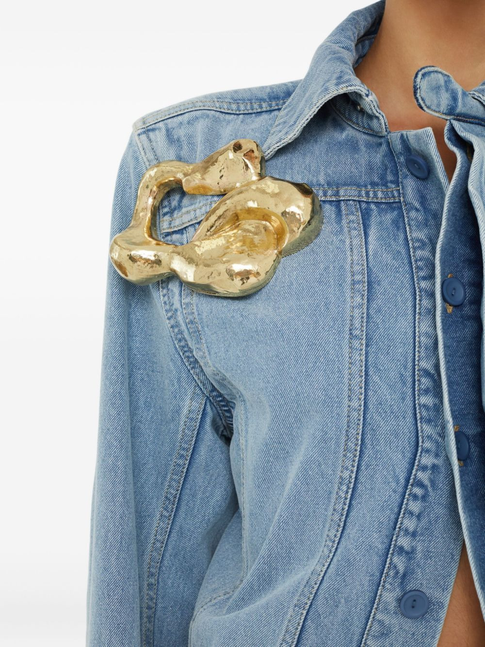 Corsage denim jacket - 5