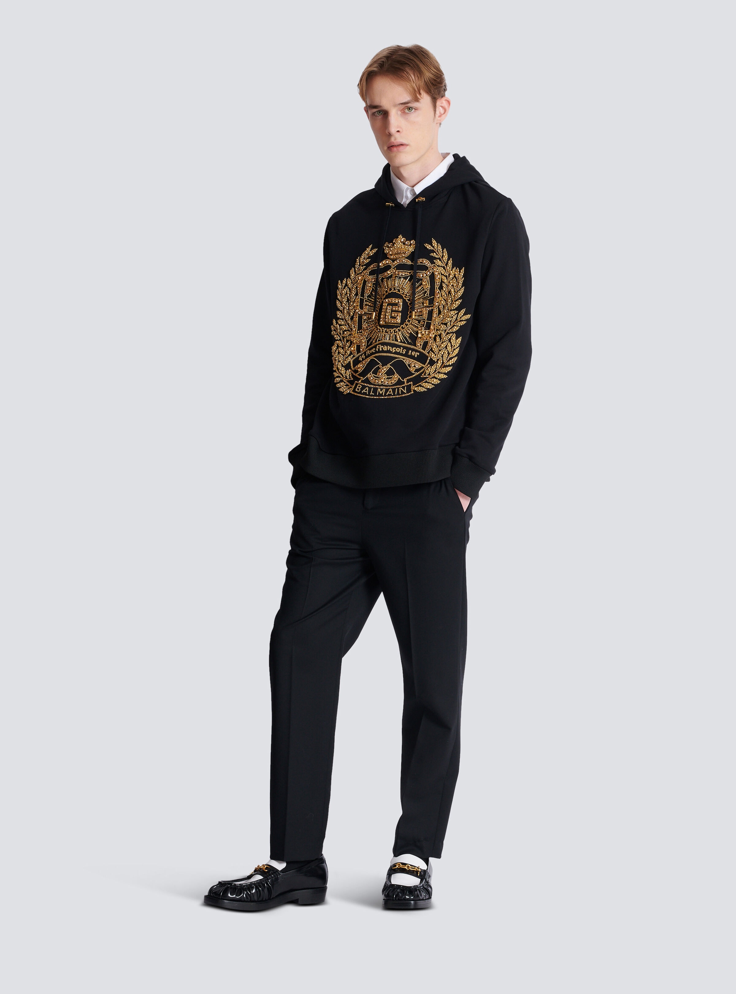 Balmain Écusson embroidered hoodie - 2