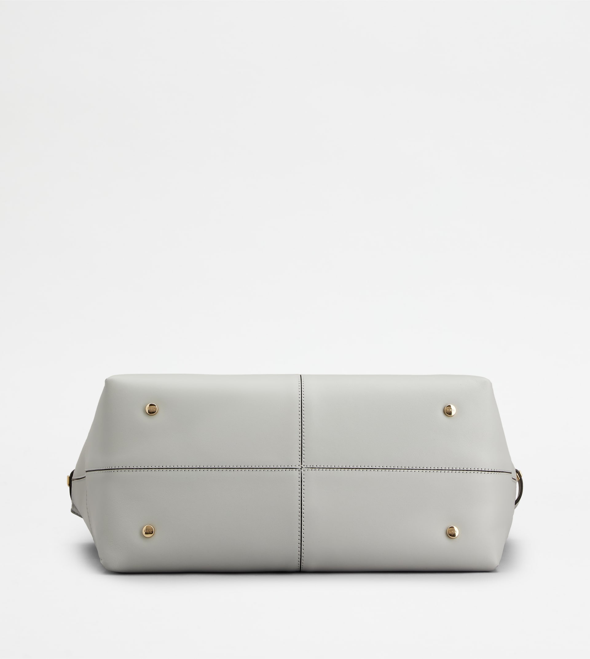TOD'S DI BAG FOLIO IN LEATHER MEDIUM-SMALL - GREY - 4