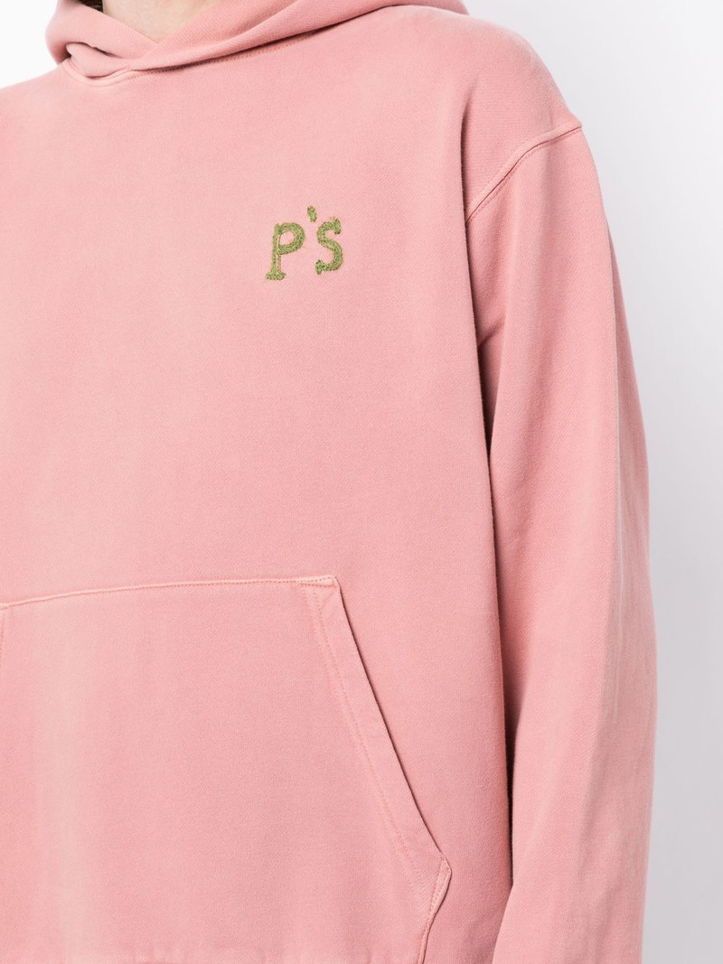 embroidered-logo cotton hoody 5