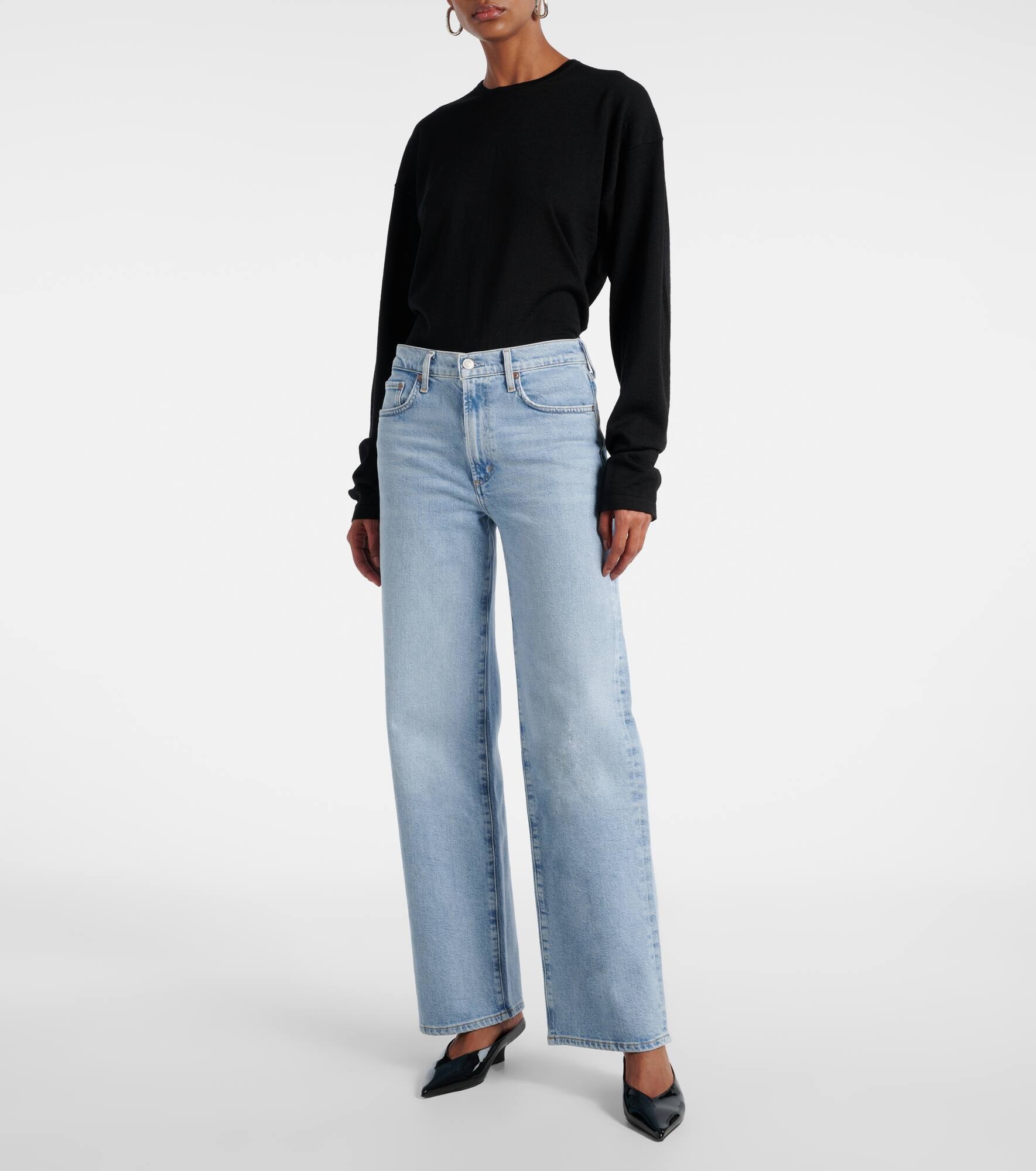 Harper high-rise wide-leg jeans - 7