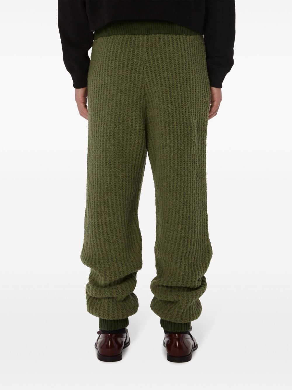 wool blend knitted trousers - 4