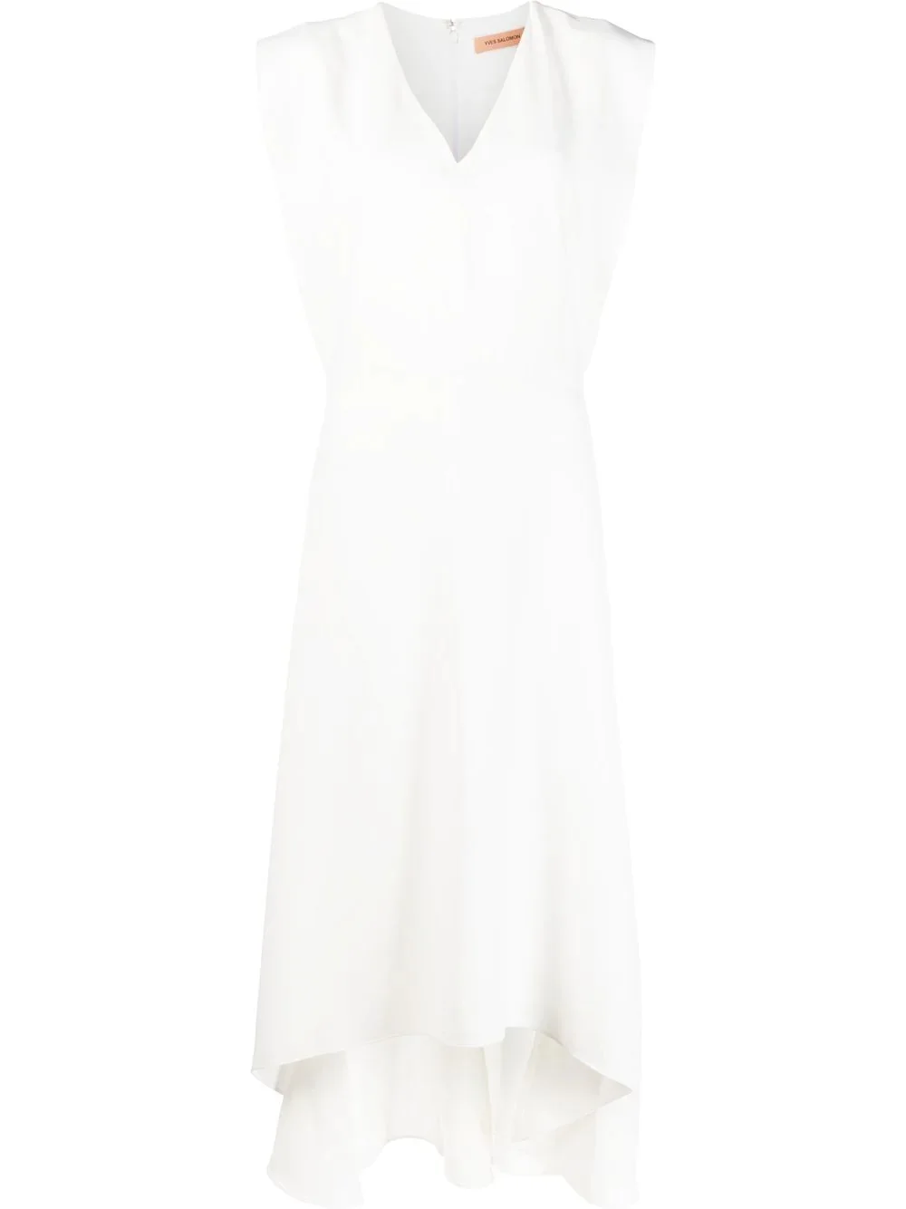 sleeveless V-neck midi dress - 1