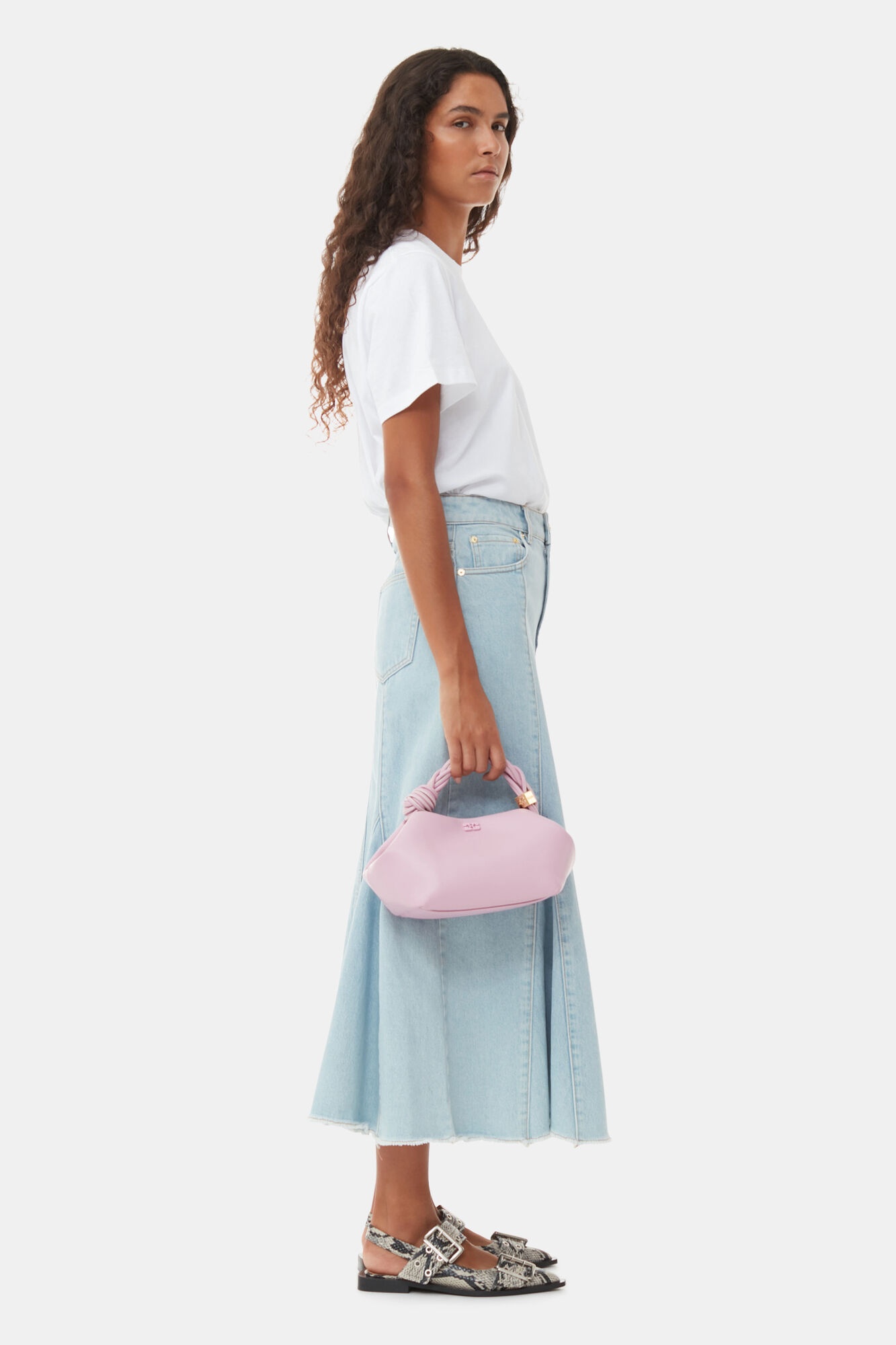 LIGHT PINK SMALL GANNI BOU BAG - 8