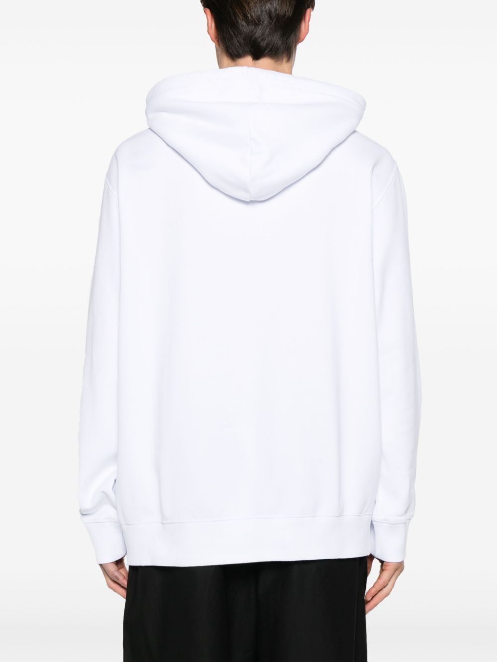 logo-embroidered cotton hoodie - 5