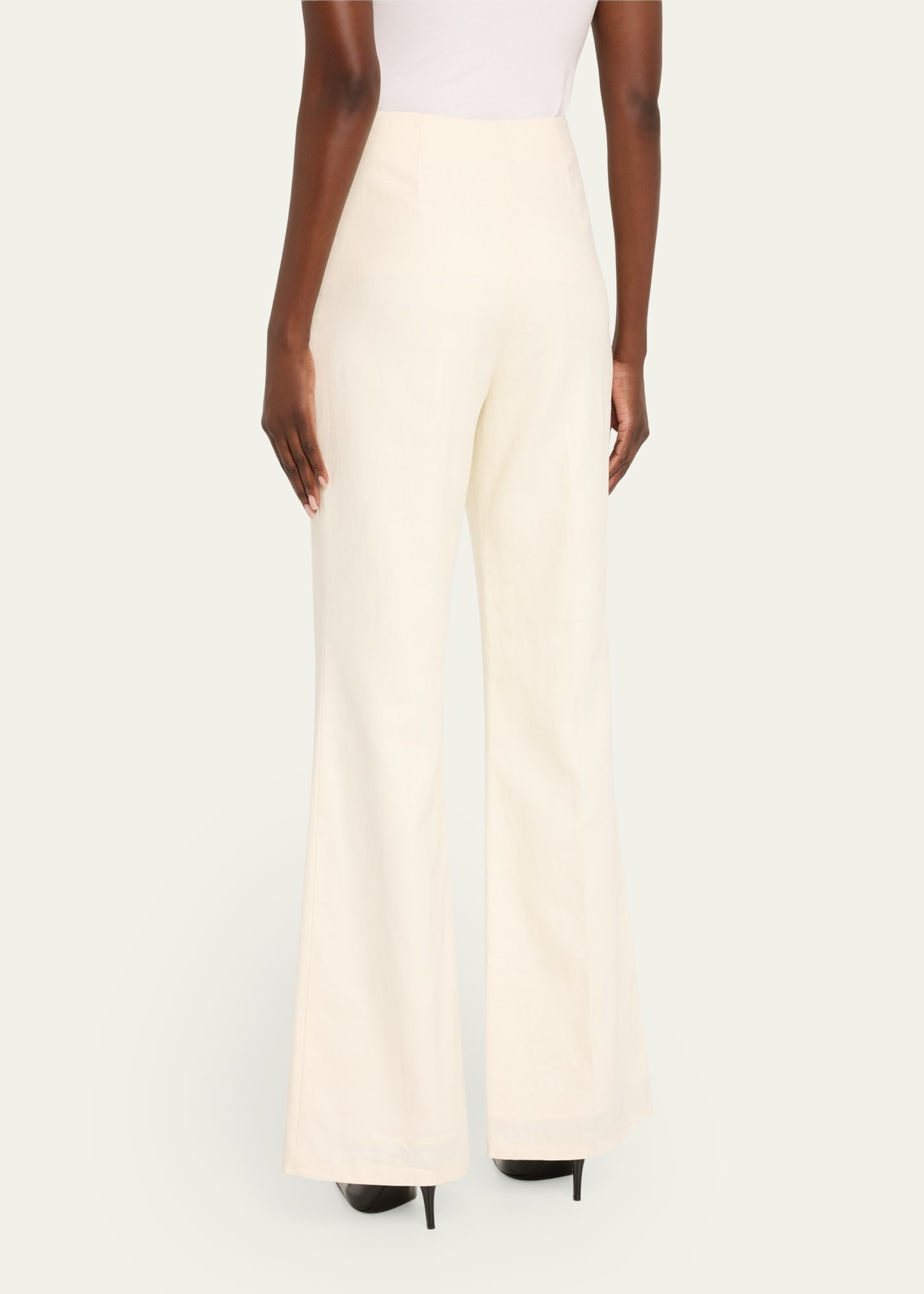 Wide-Leg Linen Trousers - 3