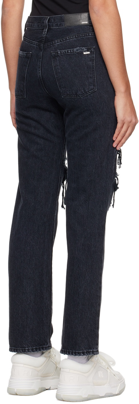 Black Distressed Jeans - 3