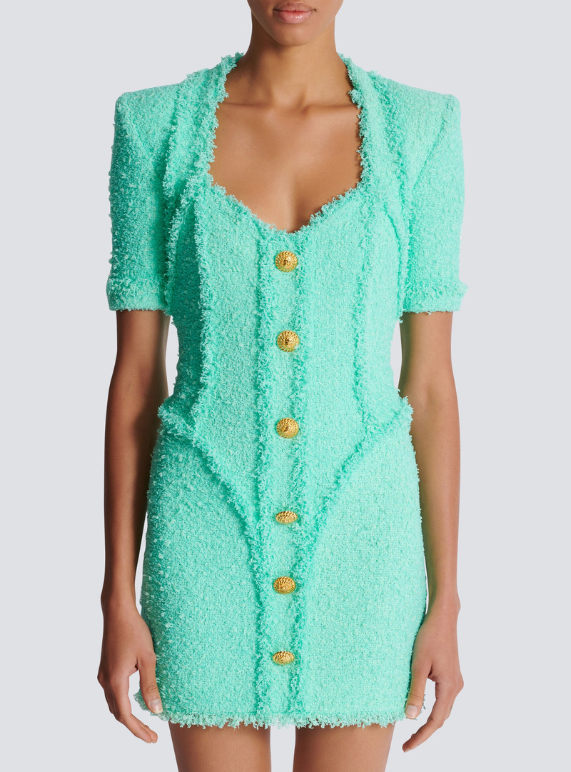 Tweed dress with buttons 5