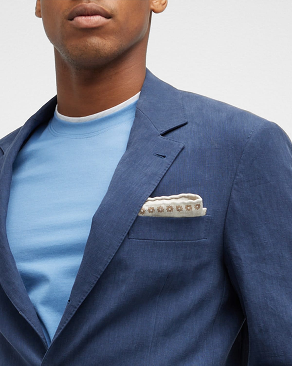 Men's Solid Linen Suit - 7