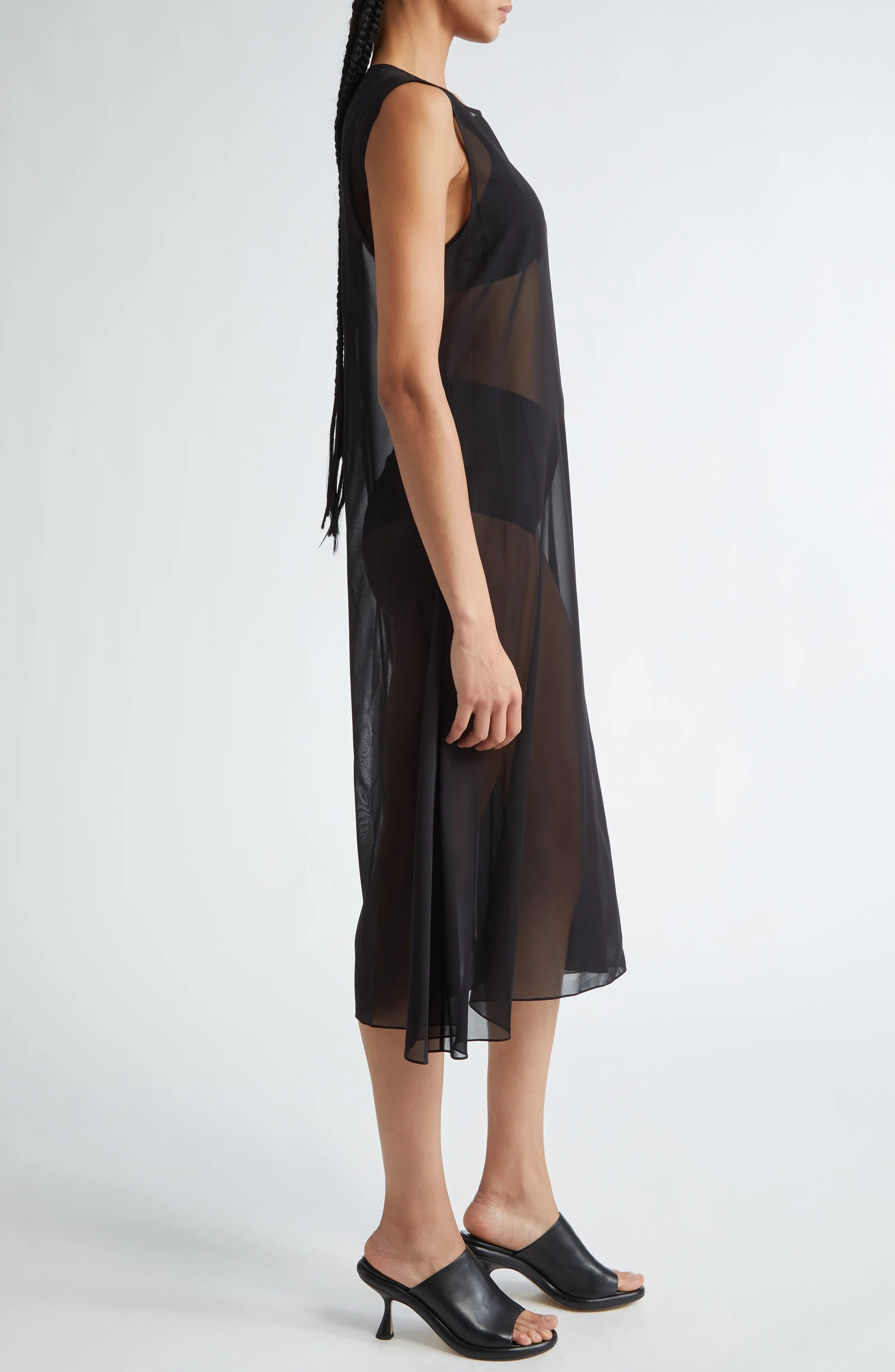 Sheer Shift Dress - 3