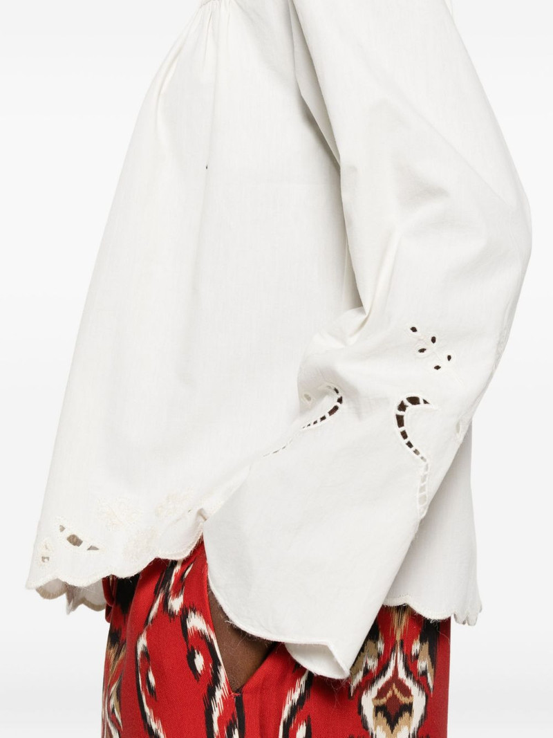 embroidered scalloped-hem blouse 5