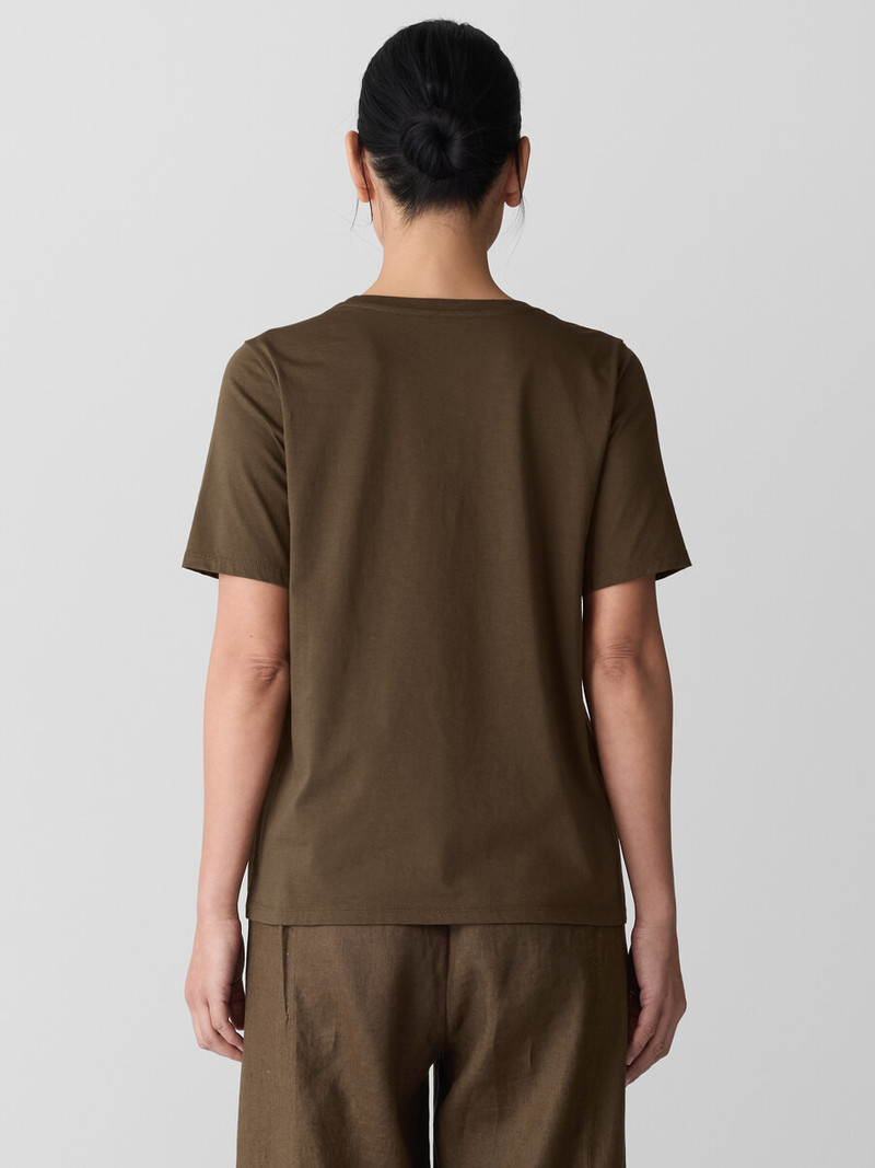 Organic Pima Cotton Jersey Round Neck Tee 4
