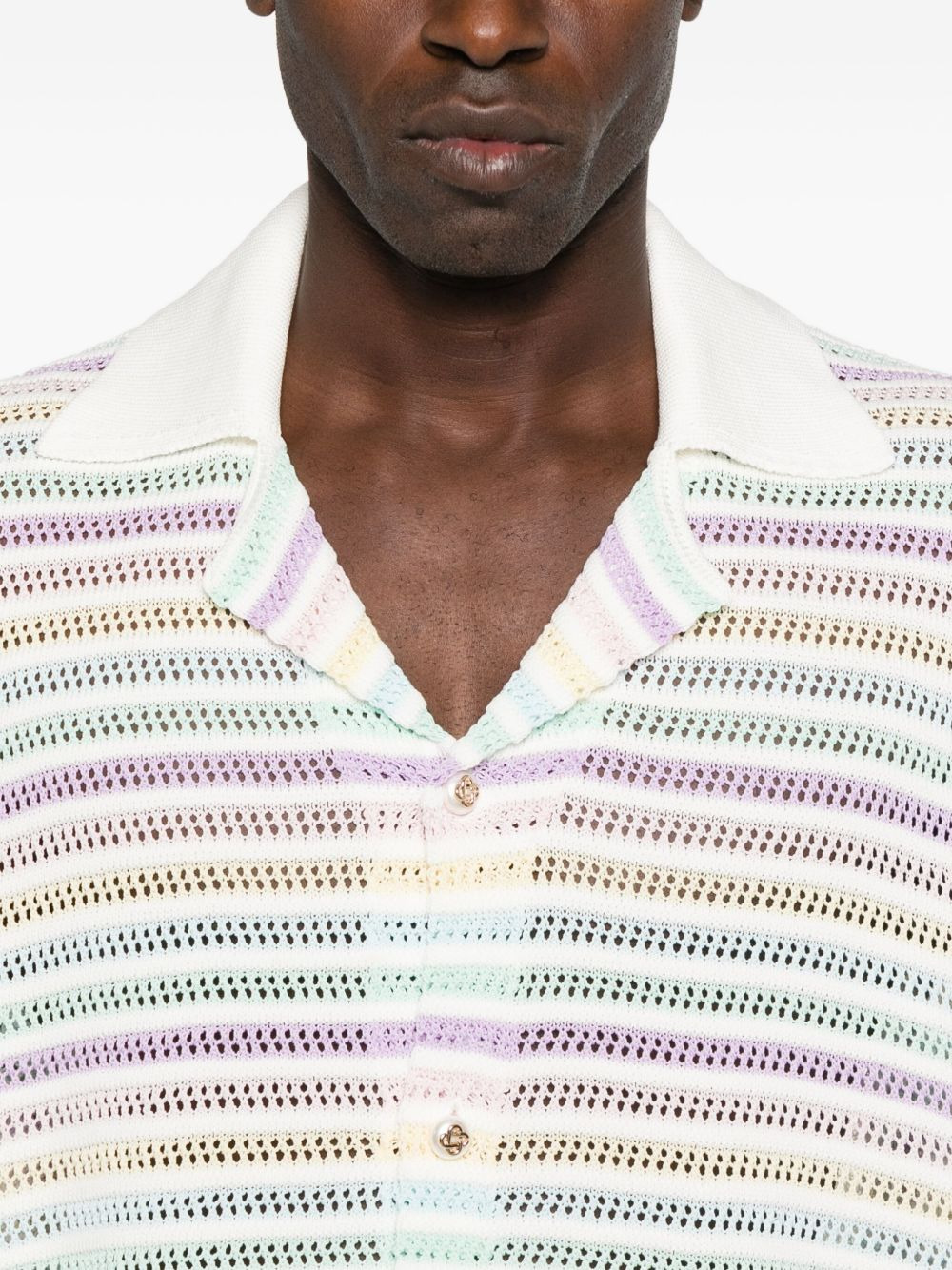 striped short-sleeve shirt - 5