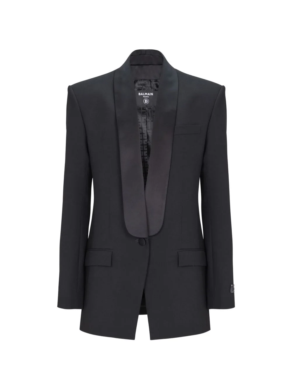 single-breasted shawl-lapel blazer - 1