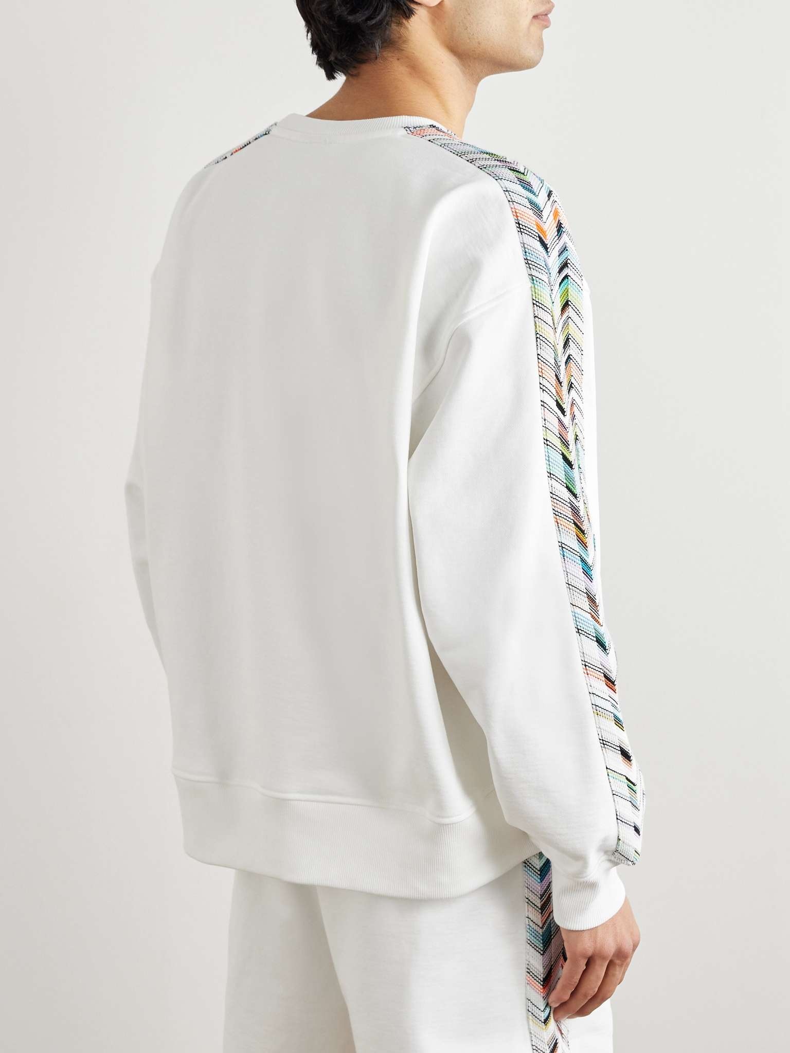 Logo-Embroidered Striped Cotton-Jersey Sweatshirt - 3