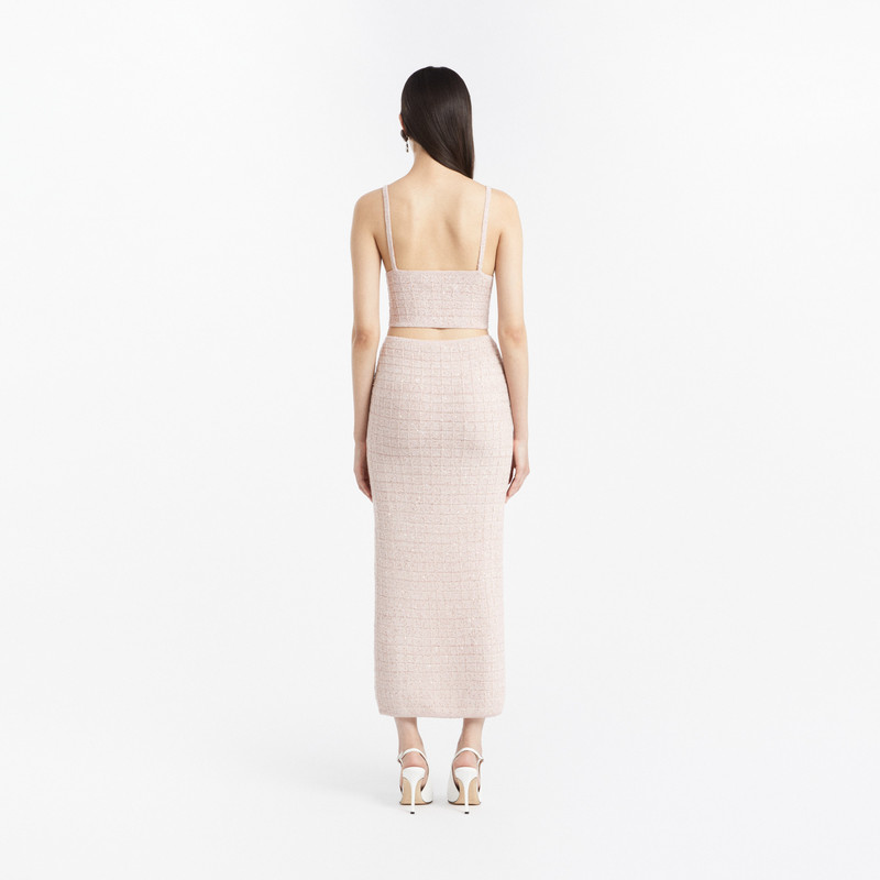 Alessandra Rich SEQUIN KNIT MIDI SKIRT outlook