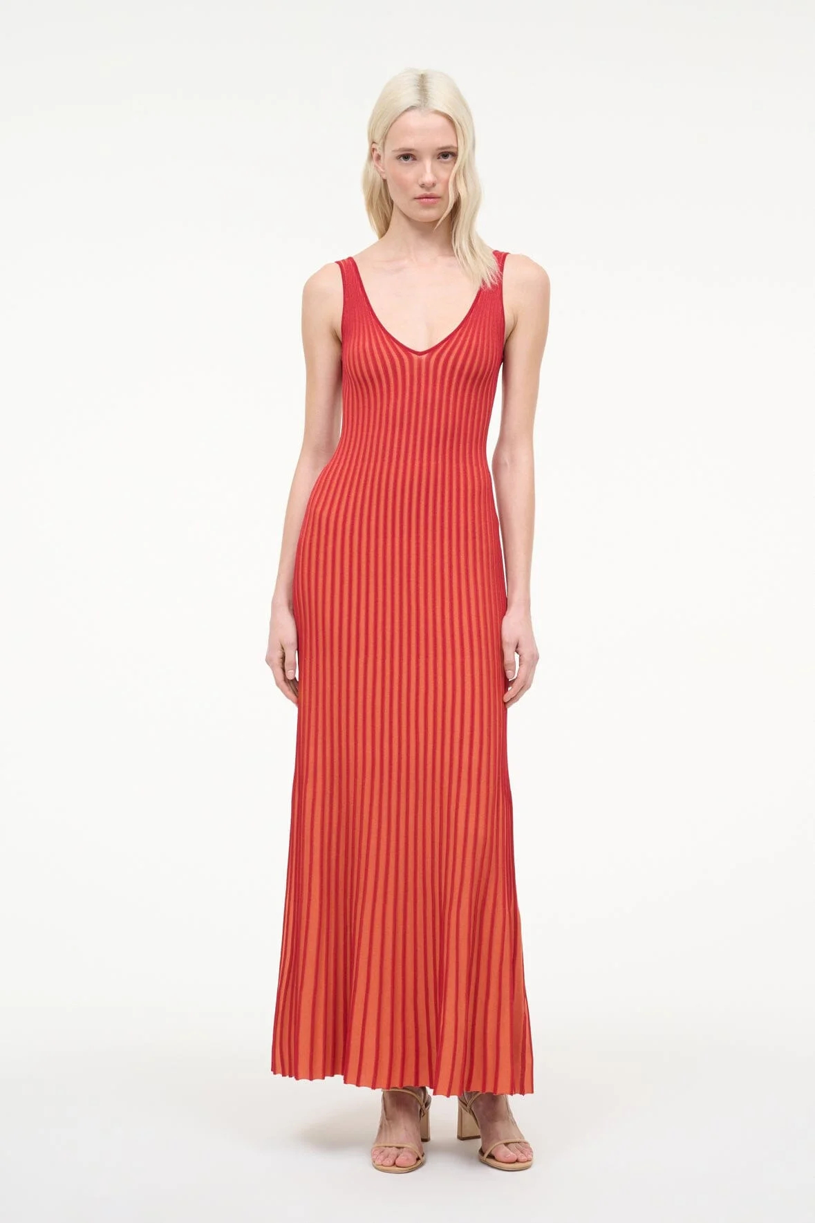 staud claretta pleated maxi dress STAUD, Claretta Dress in Sunburst, Size Medium