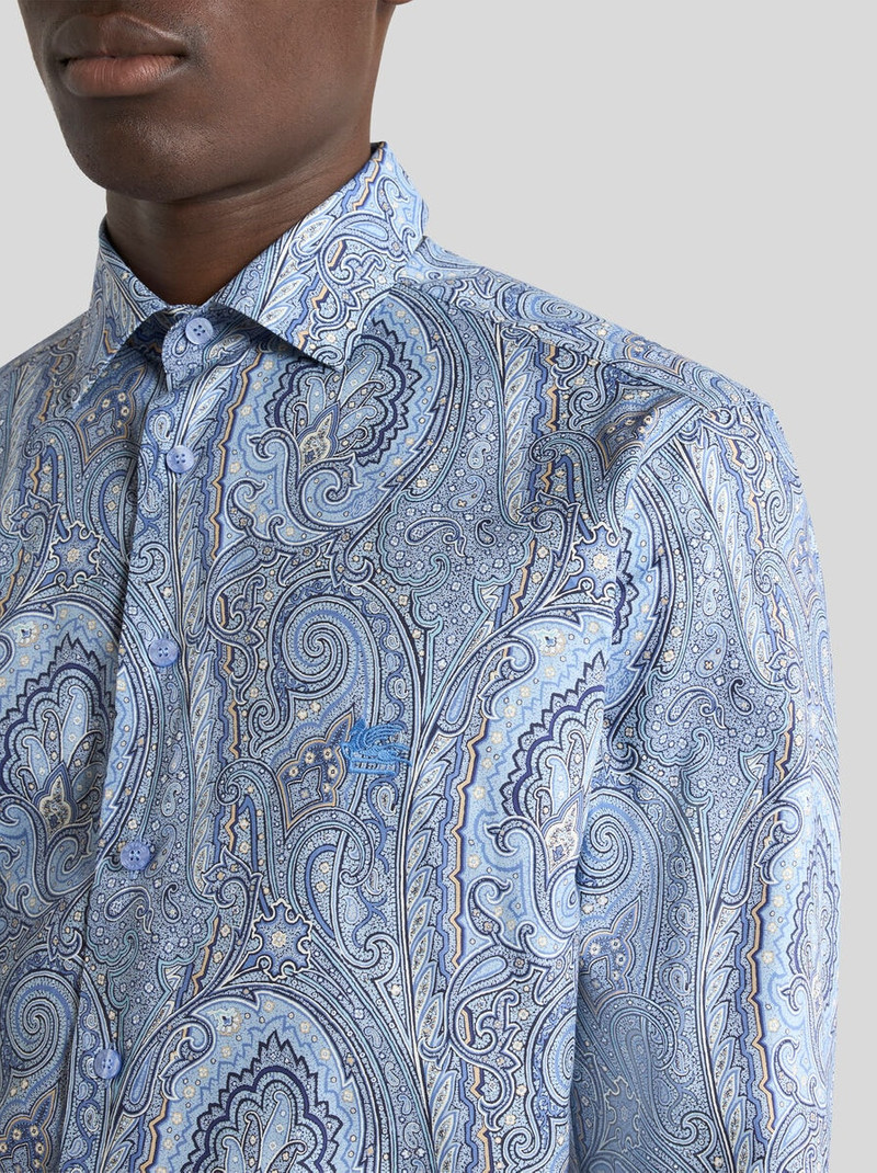 Etro SHIRT IN COTTON SATIN WITH FLORAL PAISLEY MOTIF outlook