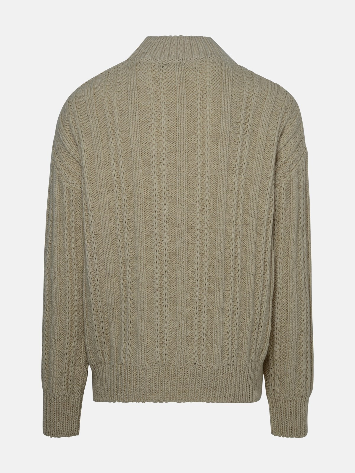 Beige alpaca blend sweater - 3