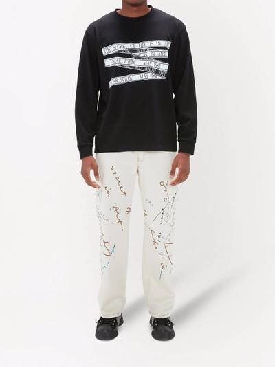 JW Anderson Oscar Wilde print cotton T-shirt outlook