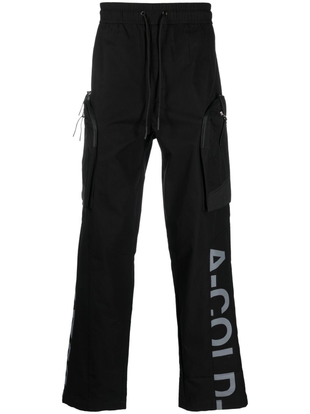 Overset Tech logo-print trousers - 1