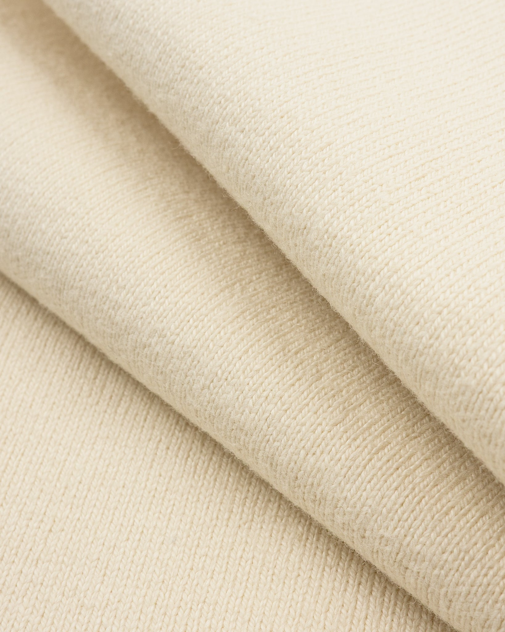 IHT-1600-CRM 11oz Cotton Knit Crew Neck T-Shirt - Cream - 9